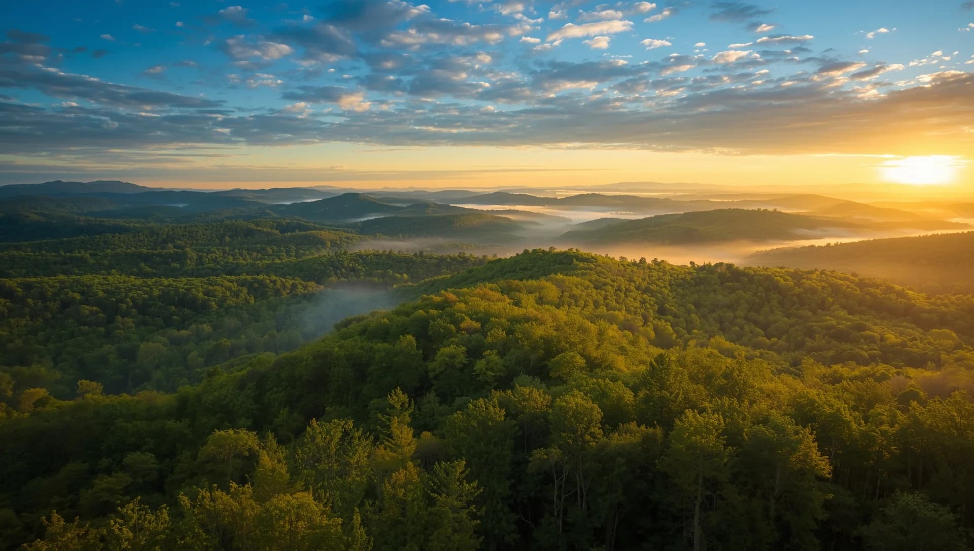 Peaceful Virginia Blue Ridge mountains at sunrise - symbolizing hope and new beginnings in recovery